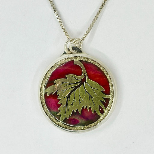 220-002 Maple Leaf Resin Pendant