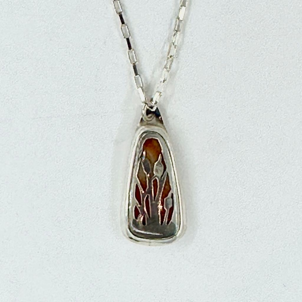 220-008 Cattails Resin Pendant