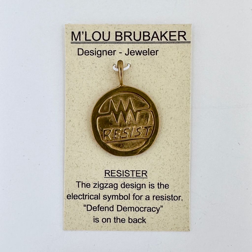 Resister Bronze Round Pendant