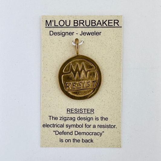 Resister Bronze Round Pendant