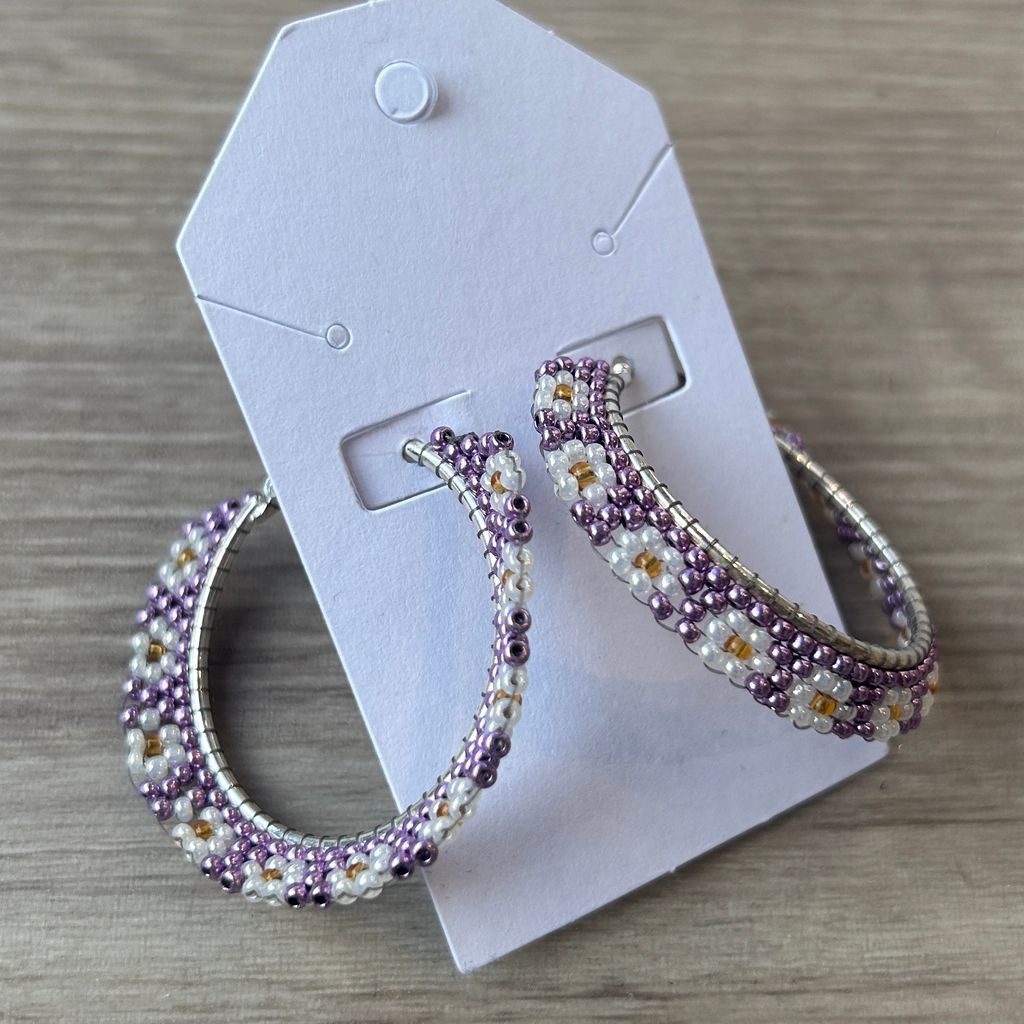 Purple Daisy Hoops AB