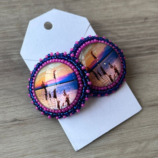 Pink and Purple Sky Earrings AB