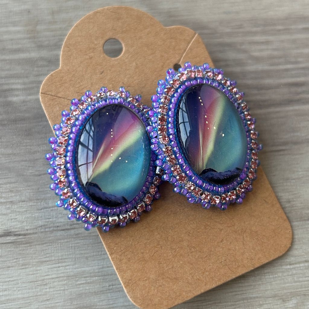 Purple Aurora Earrings AB