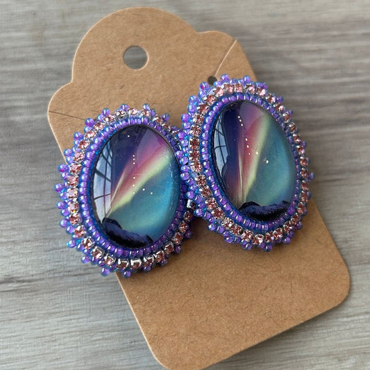 Purple Aurora Earrings AB