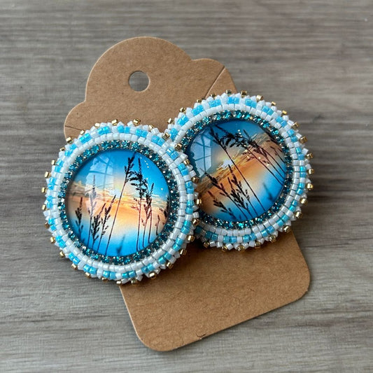Blue Grass Earrings AB