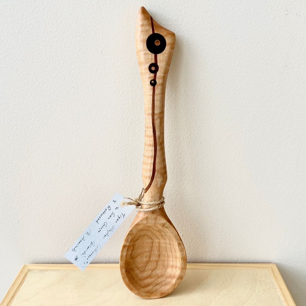 Tiger Maple, Sea Grape & Rosewood Spoon
