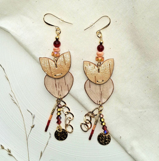 Birchbark Berries Earrings MF