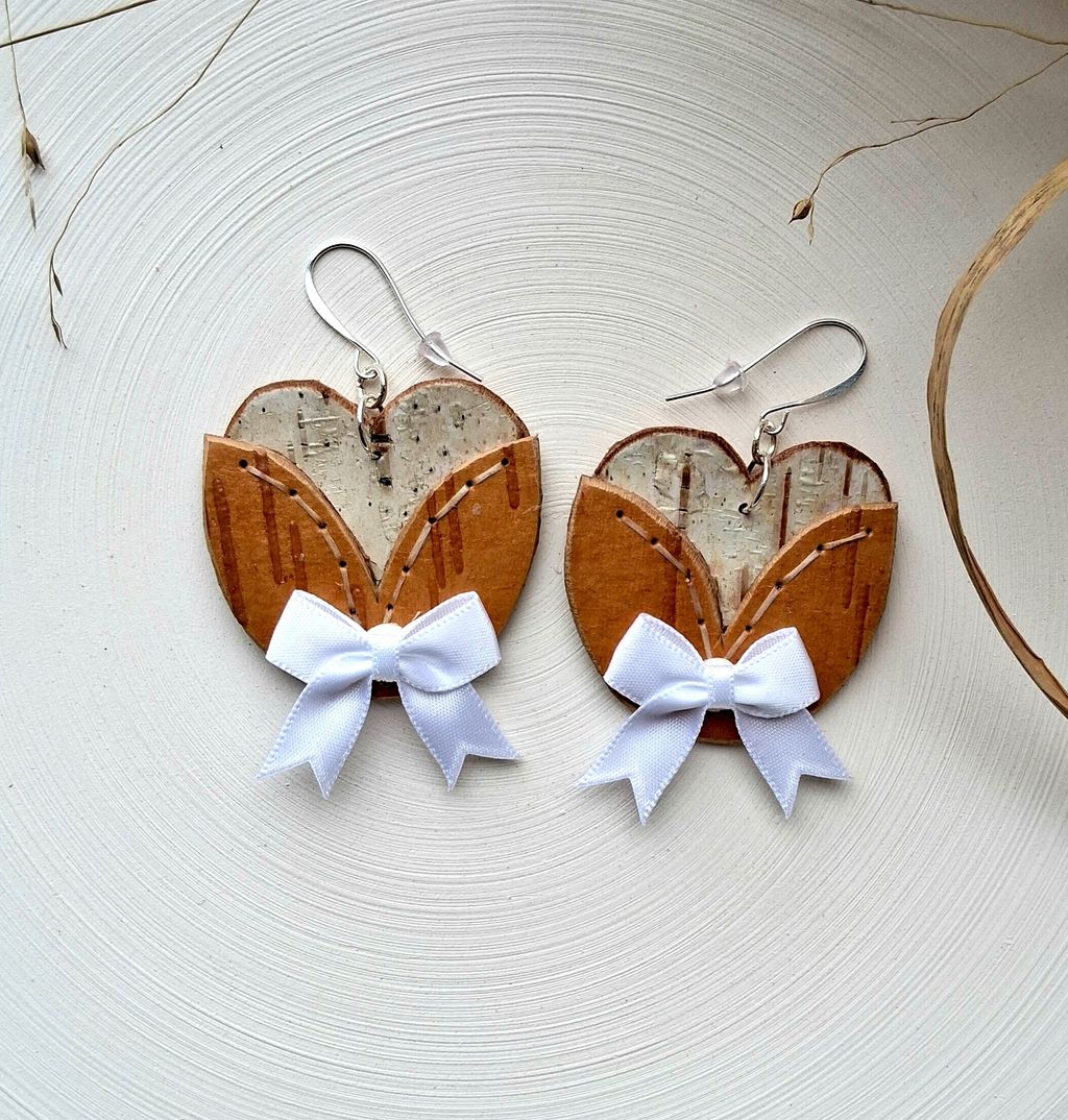 Birchbark and Bows Earrings MF