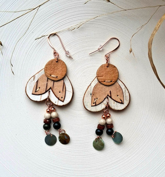 Good Hearted Birchbark Earrings MF