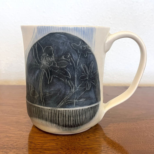Flowers in the Dark Mug