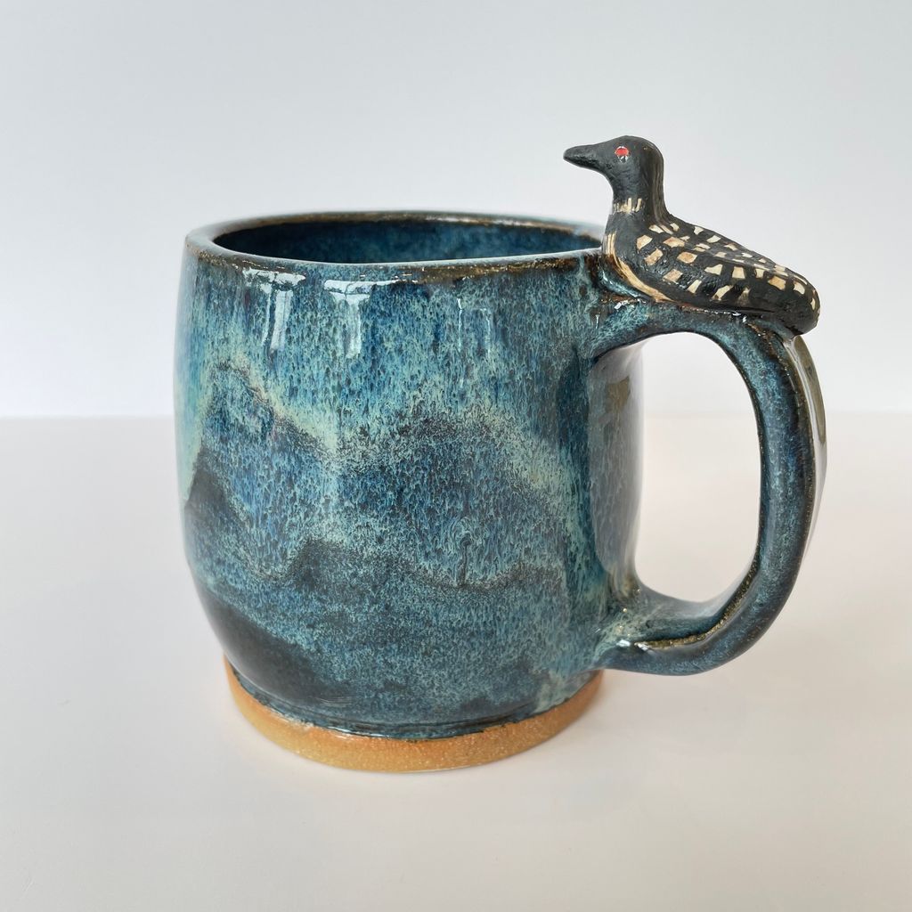 Large Denim Blue Loon Mug NB