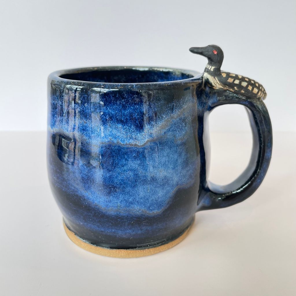 Large Dark Indigo Loon Mug NB
