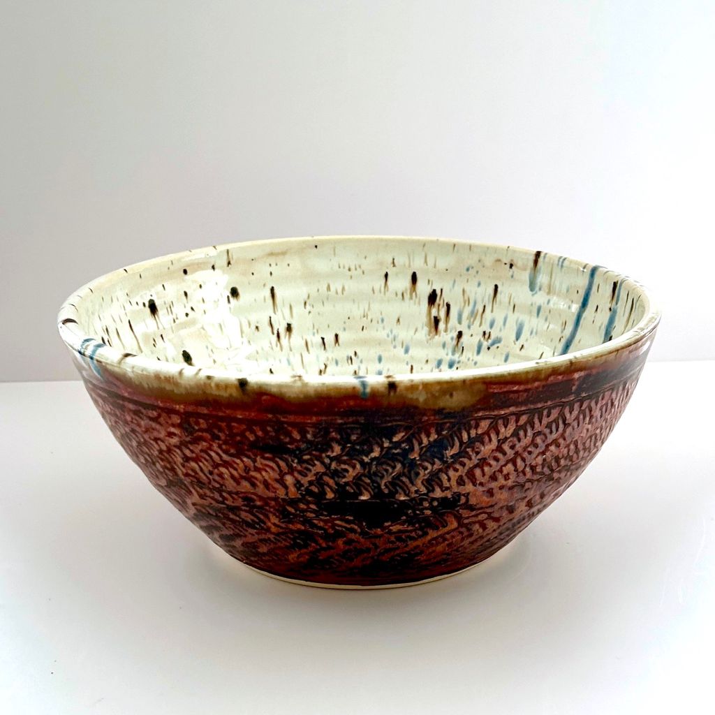White Speckle Copper Bowl