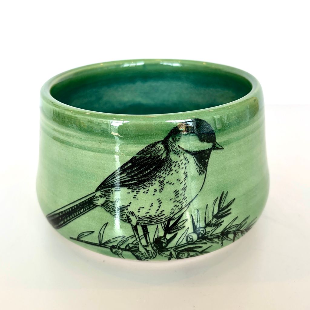 Aventurine Chickadee Bowl