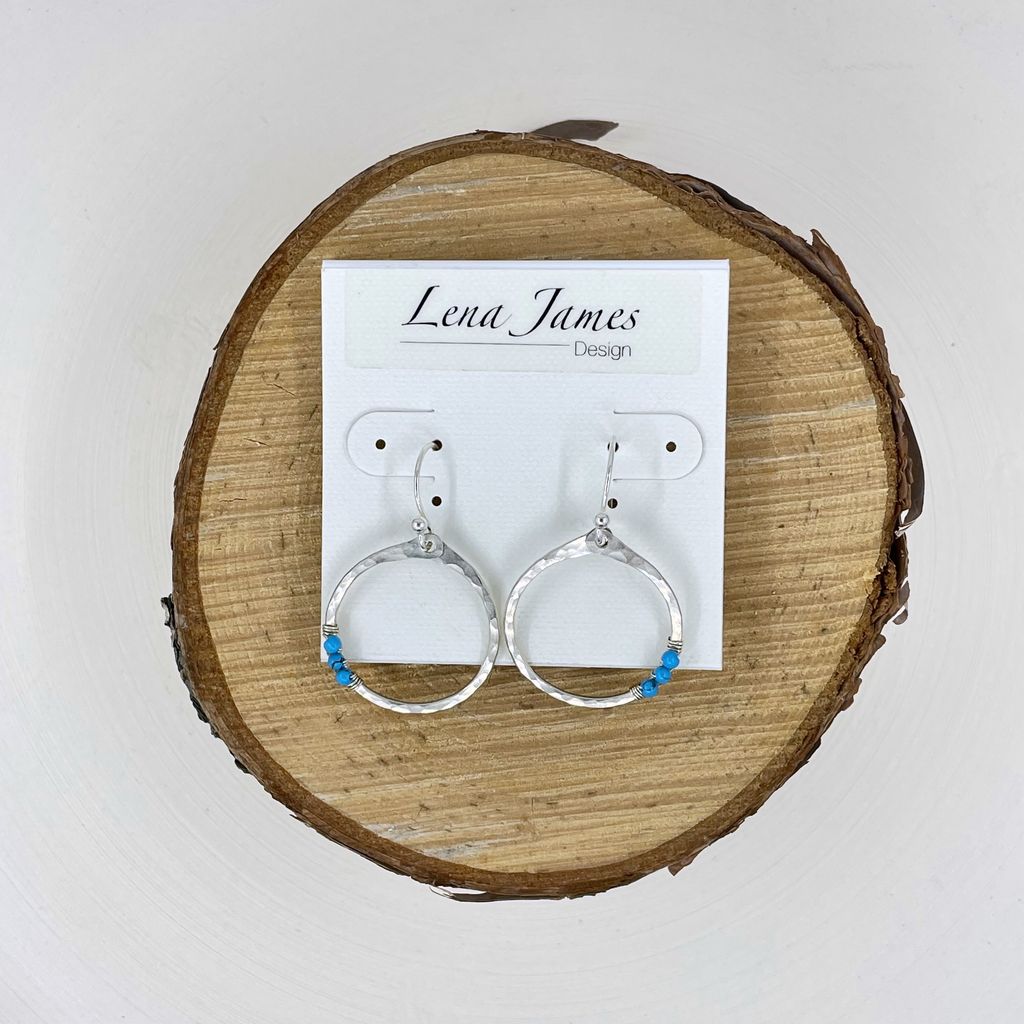 Circle Hoops with Turquoise LJ