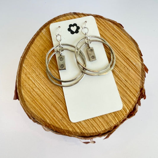 Tiered Silver Hoops MN