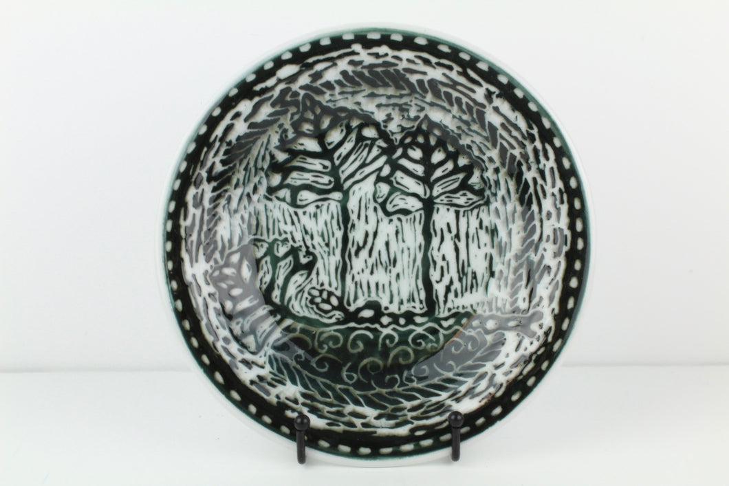 Sgraffito Low Bowl