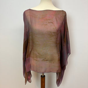 Hand Dyed Silk Breezy Cover Up Amethyst