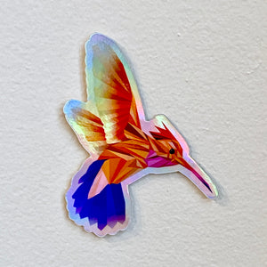 Hummingbird Sticker - Iridescent