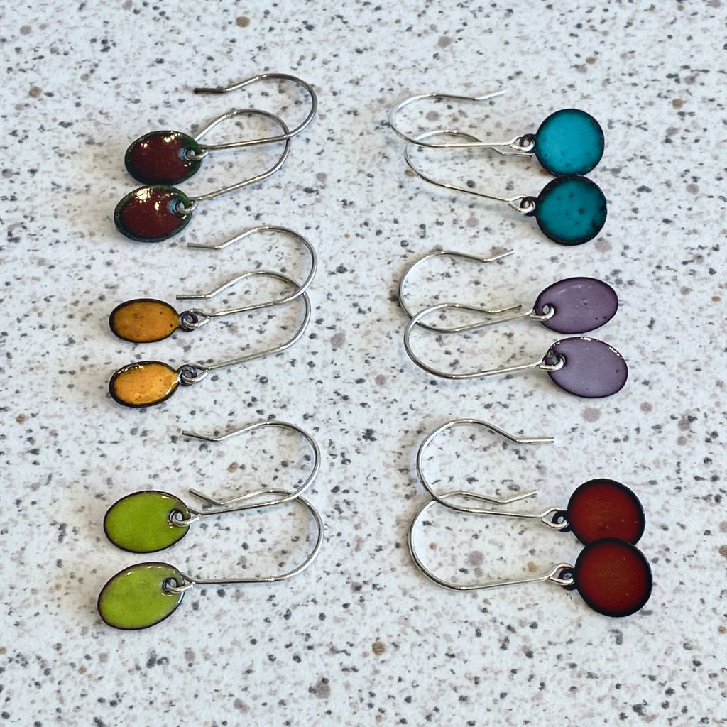 Small Enamel Earrings - Assorted