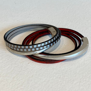 Leather Wrap Bracelet - 3 mm - Assorted