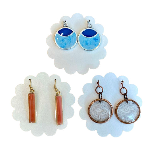 Colored Resin Earrings - Assorted