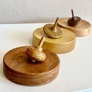 Handmade Wooden Spinning Tops - Assorted