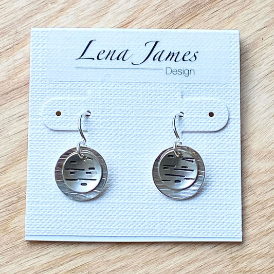 Birch Bark Circle Earrings