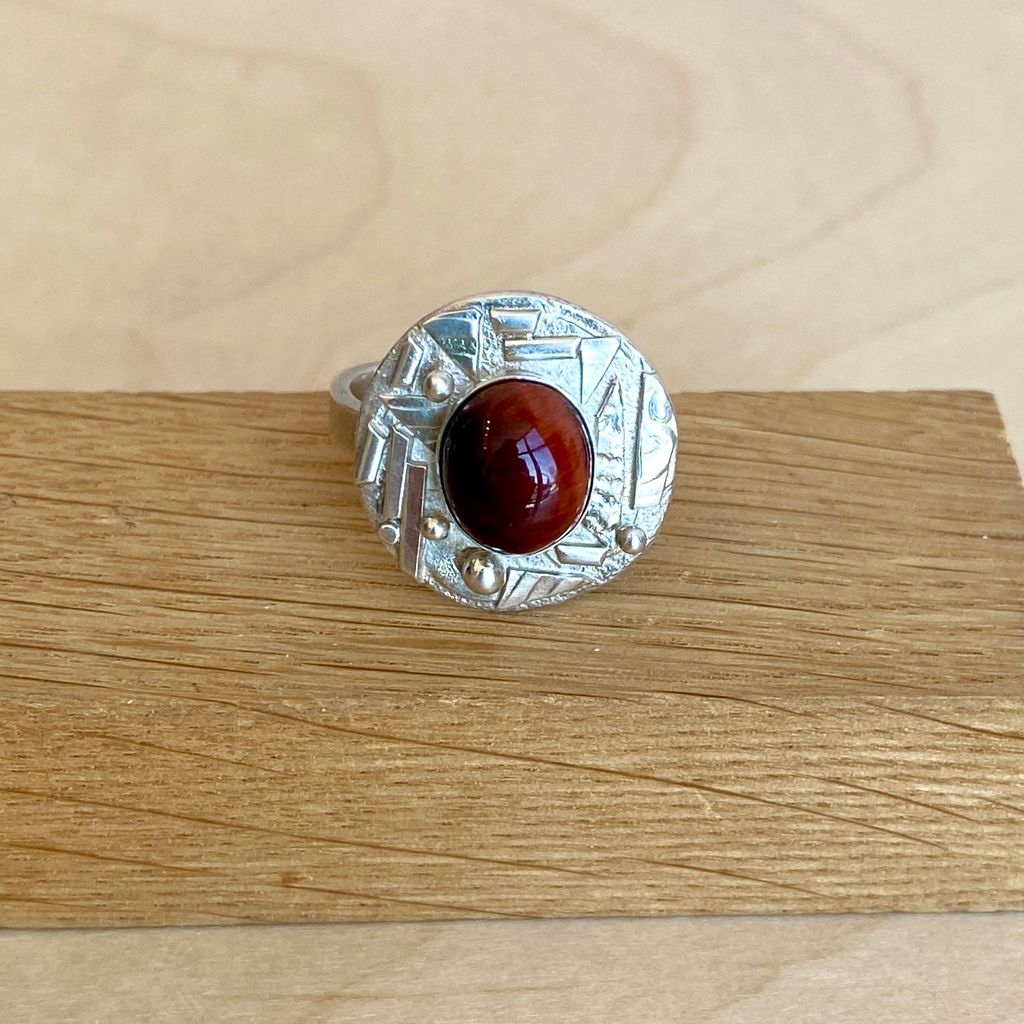 Red Tiger's Eye Ring