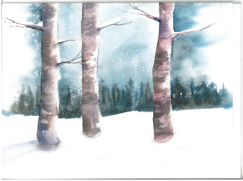 Winter Birch - Card
