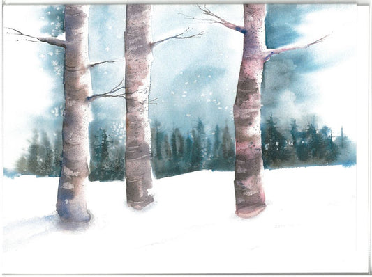 Winter Birch - Card