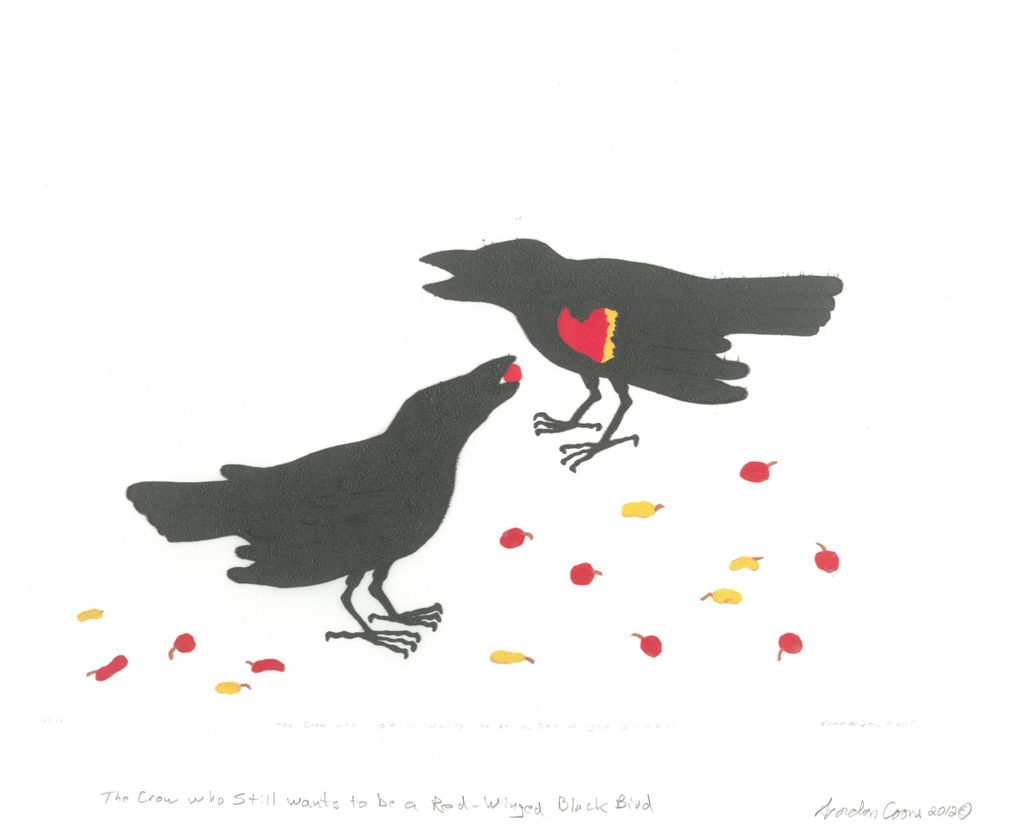 Crow Who Still Wants to be a Red Winged Blackbird