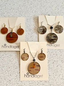 Birch Bark Earring + Necklace Set