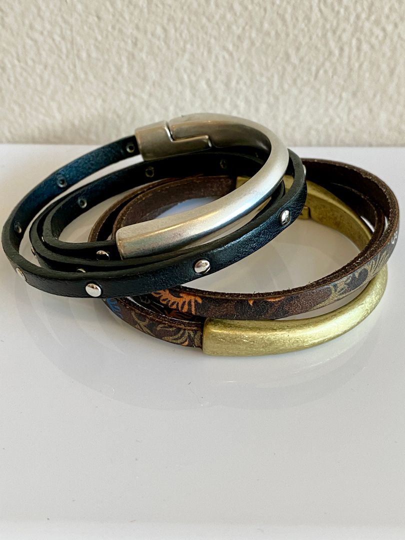 Leather Wrap Bracelet - 5 mm